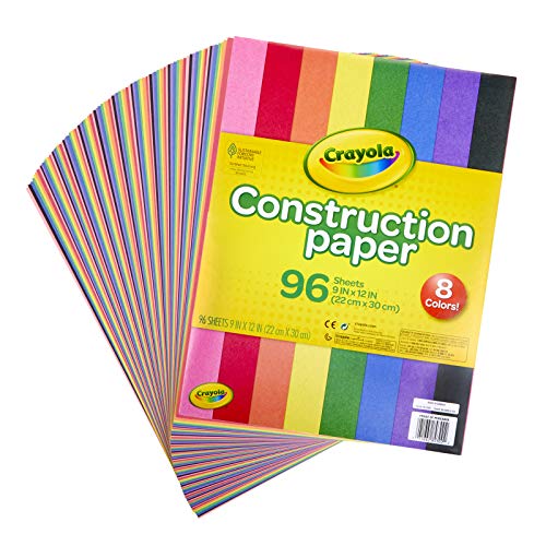 Crayola Construction Paper 9 x 12 Pad, 8 Classic Colors (96