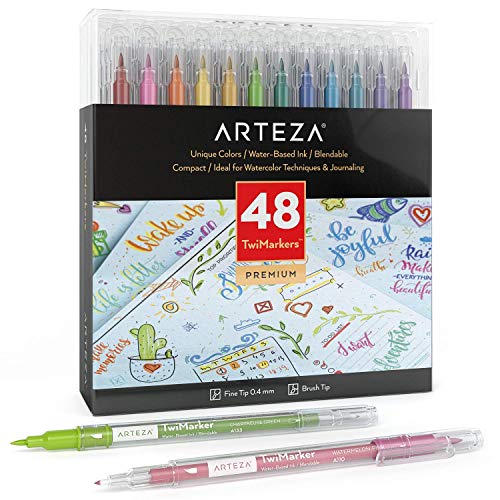 ARTEZA TwiMarkers Dual Tip Sketch Markers (48) - Paper People Play