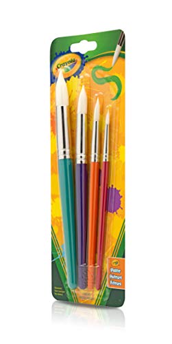 Crayola Kids Paint Brushes, 4 Count, Ages 3, 4, 5, 6
