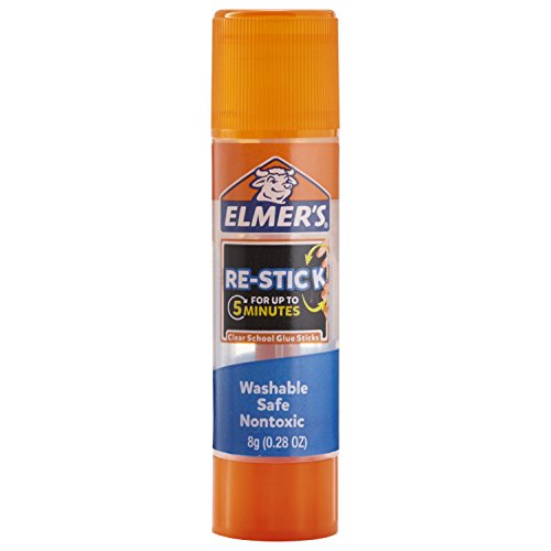 Elmers Re-Stick School Glue Sticks Clear Pack of Six ( 6 ) Glue Sticks