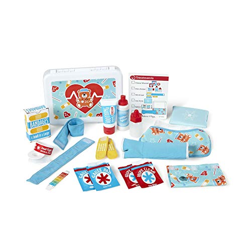 Melissa & Doug Get Well First Aid Kit Play Set (25 Toy Pieces, Great Gift for Girls and Boys - Best for 3, 4, 5, and 6 Year Olds)