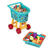 Battat Toy Shopping Cart with Basket, Pretend Play Food (60Pc)
