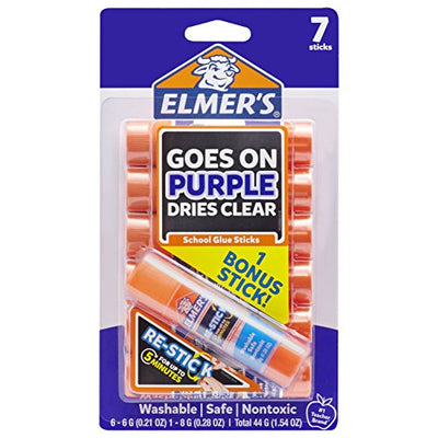 Elmers - Elmers School Glue Sticks, Washable, Disappearing Purple (6 count), Shop