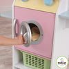 KidKraft Laundry Children's Pretend Play Wooden Stacking Washer and Dryer Toy with Iron and Basket - Pastel