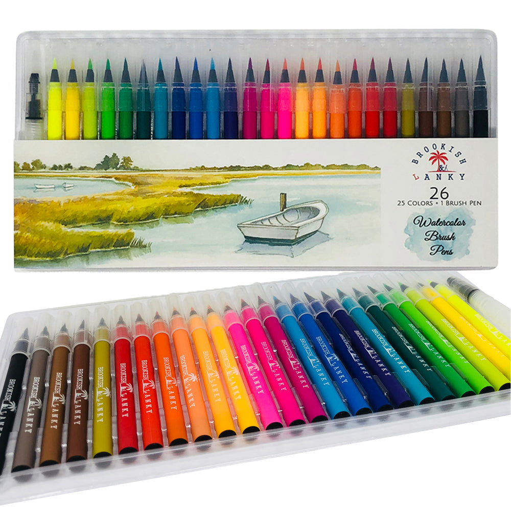 Brookish & Lanky Watercolor Brush Pens - Paper People Play