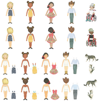 "Paper People Play" Paper Dolls and Costumes
