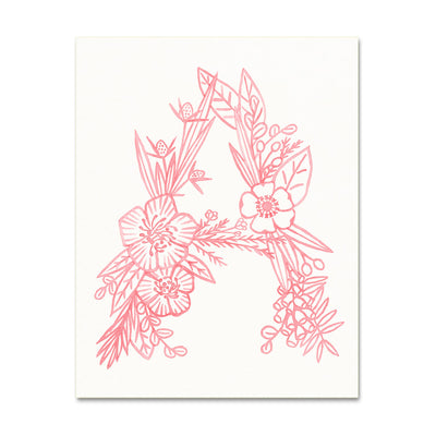 A (Floral Monogram) Digital Download