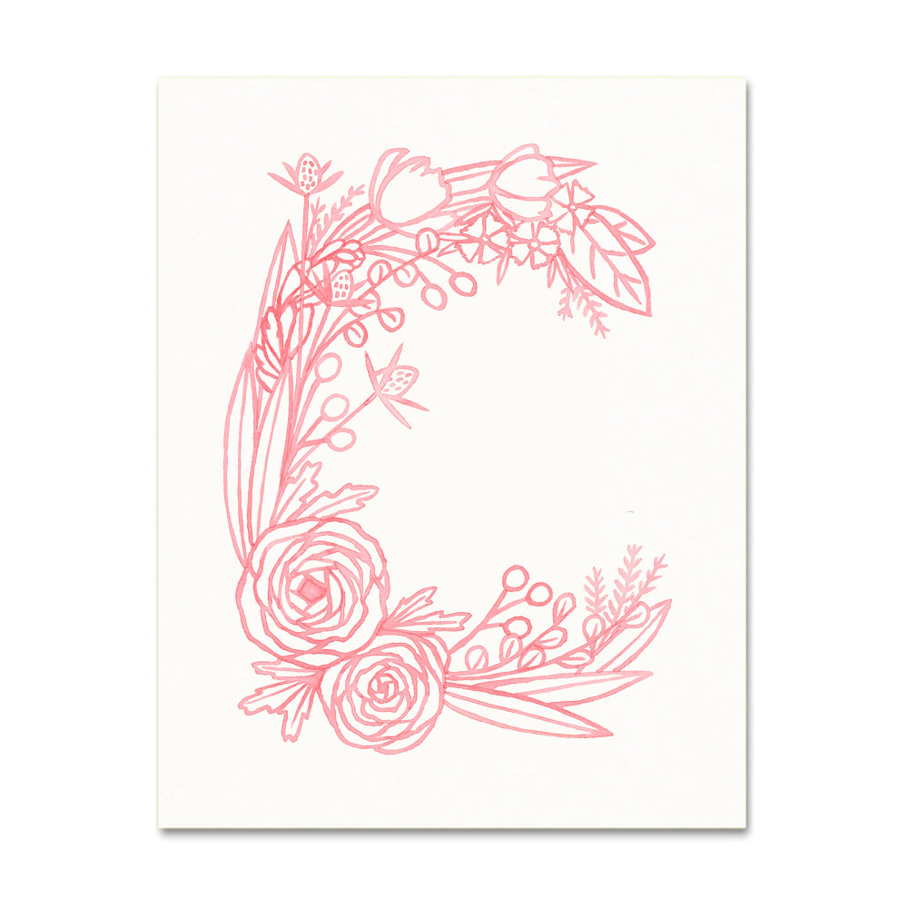 C (Floral Monogram) Digital Download