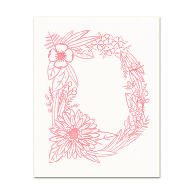 D (Floral Monogram) Digital Download