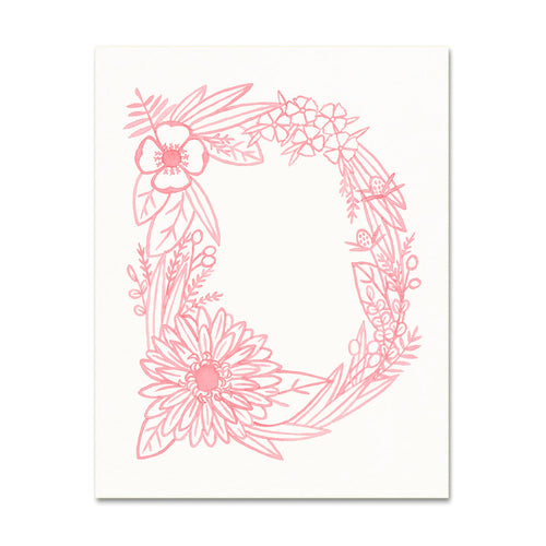 D (Floral Monogram) Digital Download