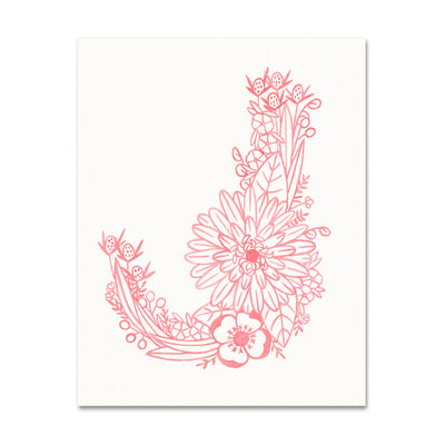 J (Floral Monogram) Digital Download