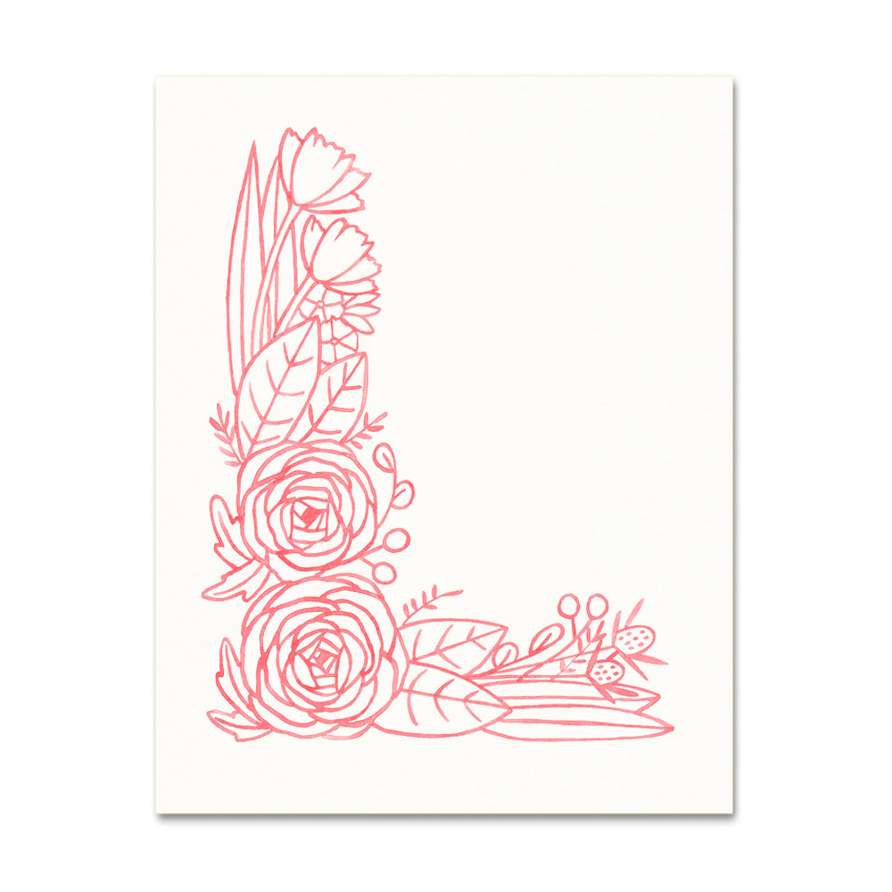 L (Floral Monogram) Digital Download