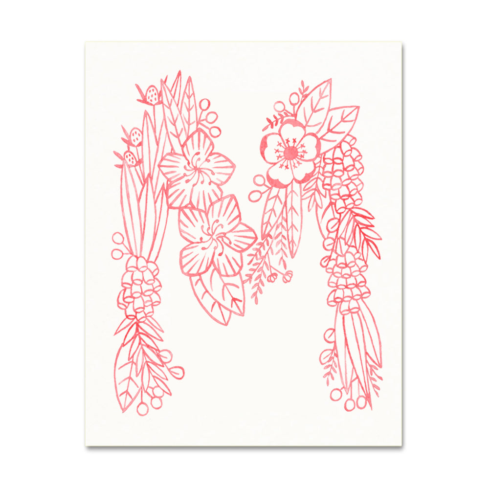 M (Floral Monogram) Digital Download