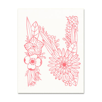 N (Floral Monogram) Digital Download