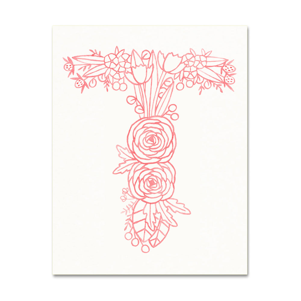 T (Floral Monogram) Digital Download